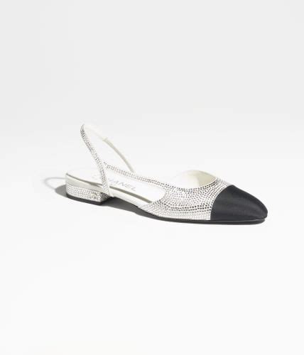 chanel glitter slingbacks|Chanel style slingback flats.